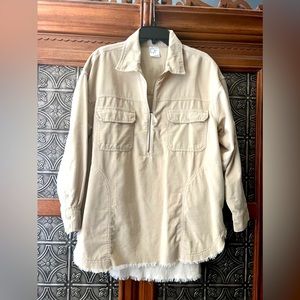 Corduroy Quarter Zip Shacket. Nwot never worn